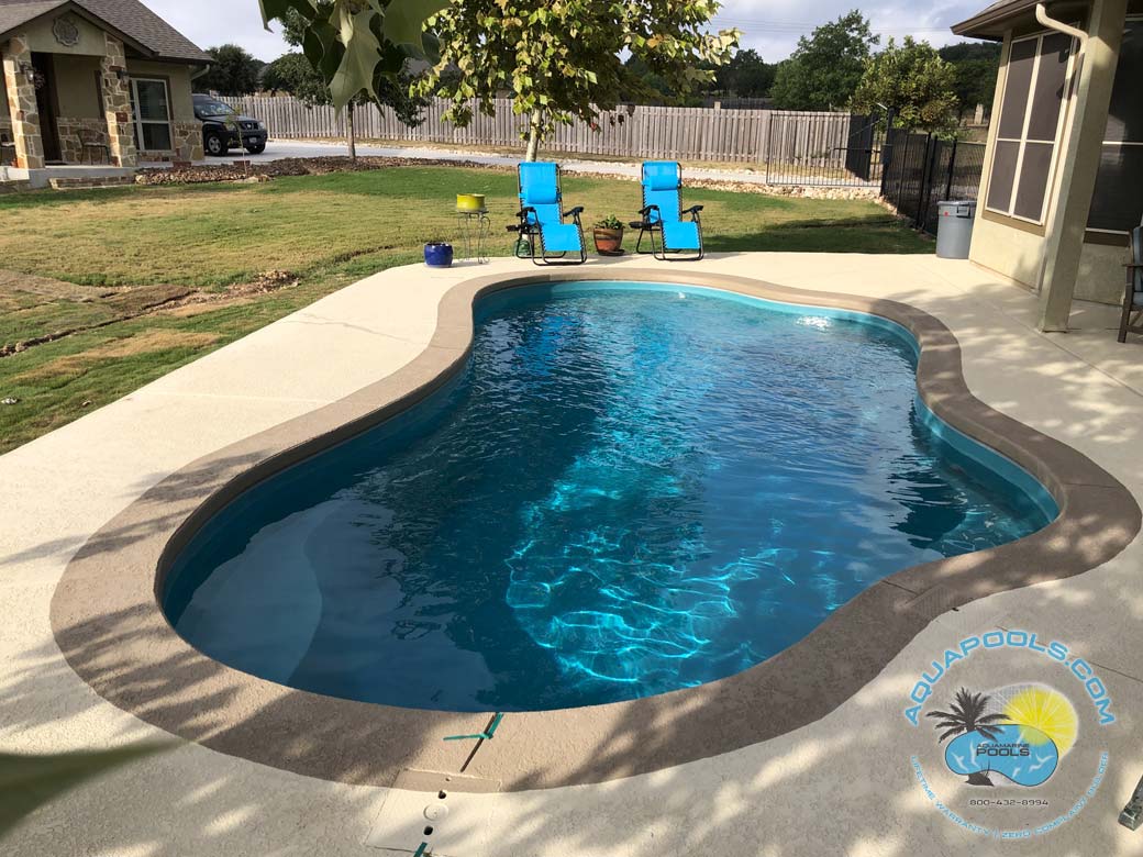 Aquamarine fiberglass pools Corpus Christi, Texas 78413. Design installation contractor special discount prices at cost.